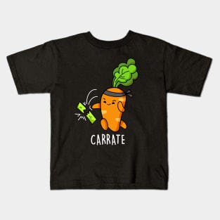 Carrate Cute Funny Karate Carrot Pun Kids T-Shirt